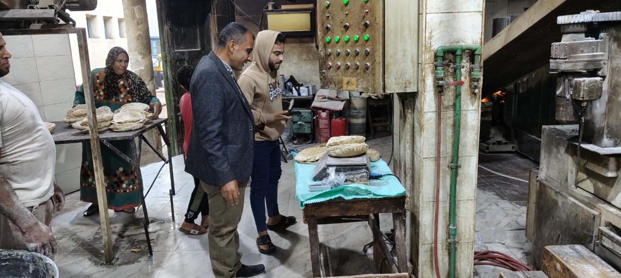 حملة تموينية بمخبز لمتابعة انتاج الخبز