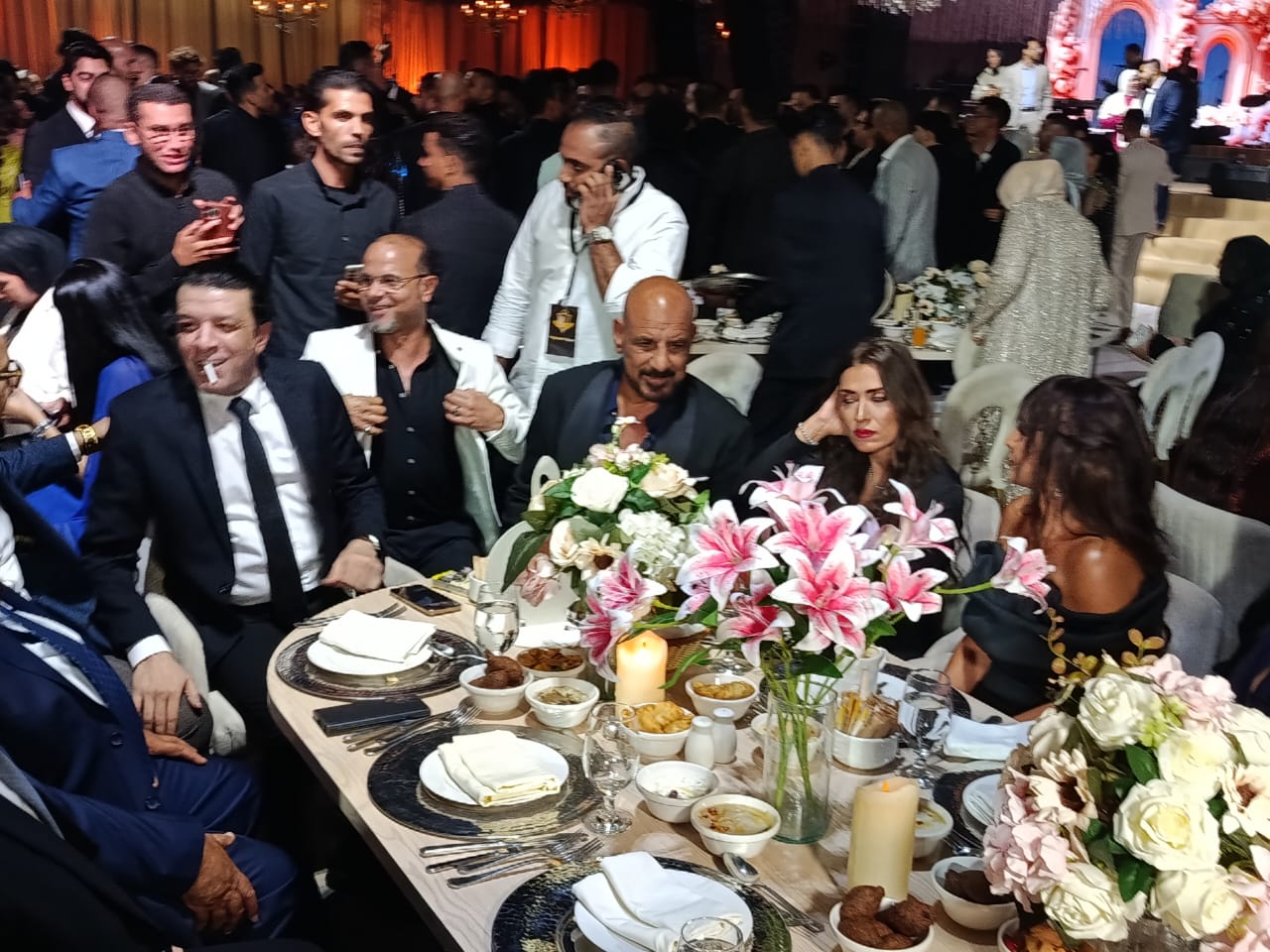 مصطفى كامل وشيماء سيف وروجينا ومحمد لطفى فى حفل زفاف احمد جمال (2)