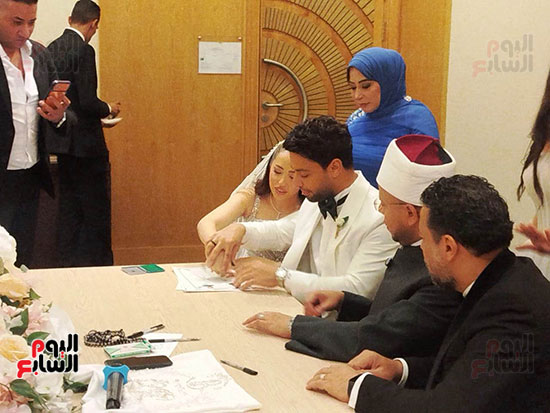 عقد قران الفنان أحمد جمال وفرح الموجي عقد قران الفنان أحمد جمال وفرح الموجي