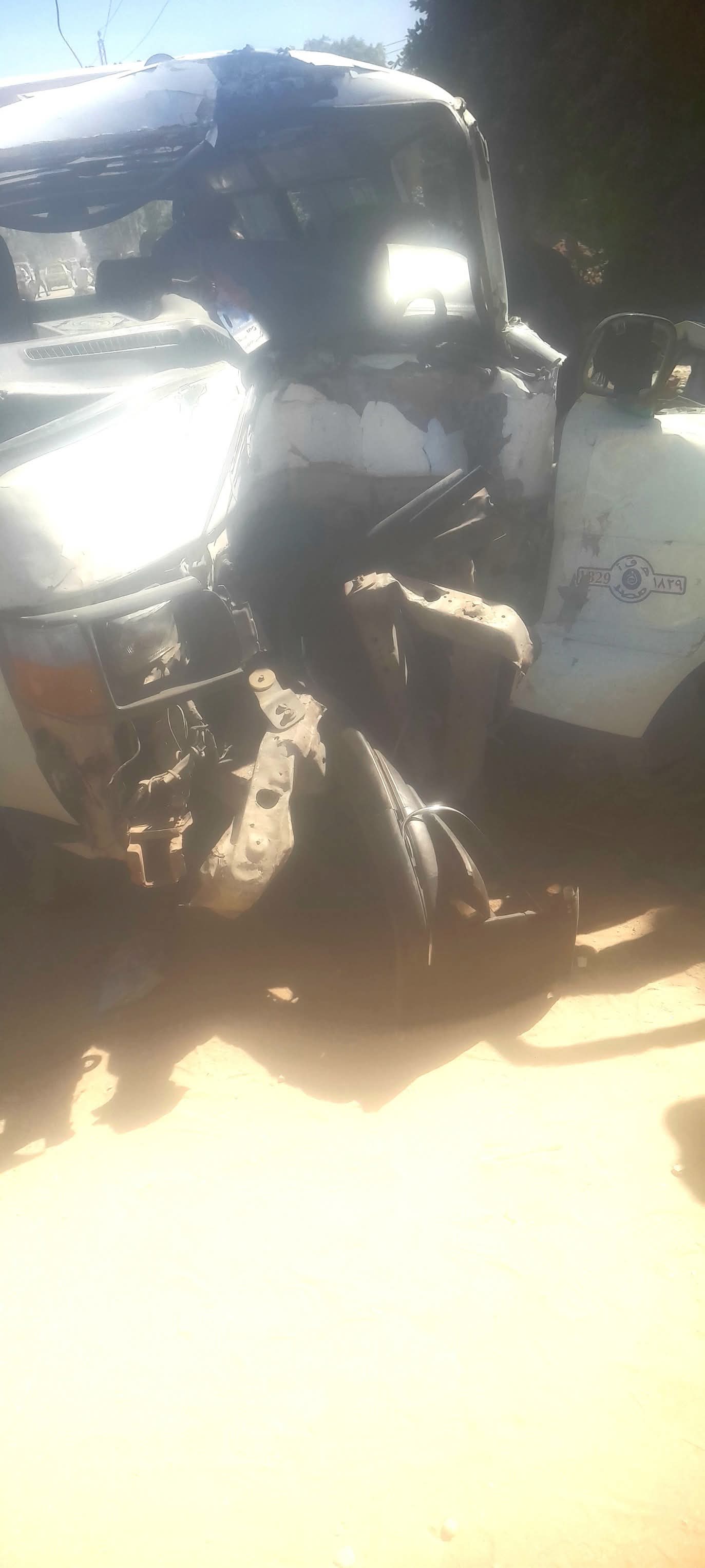 السيارة بعد الحادث 