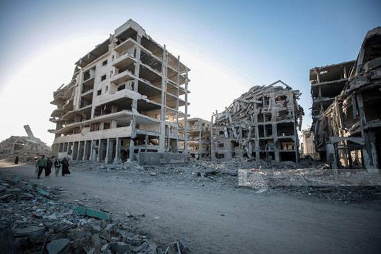 مبانى حى تل الهوى المدمرة