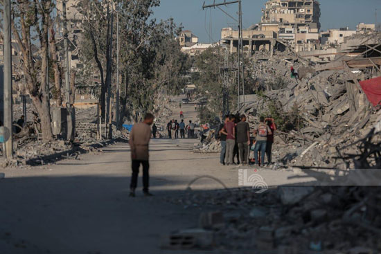 ركام المبانى نتيجة القصف