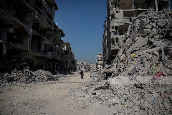 مبانى مدمرة فى مخيم جباليا