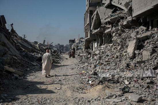 جباليا ركام المبانى المدمره