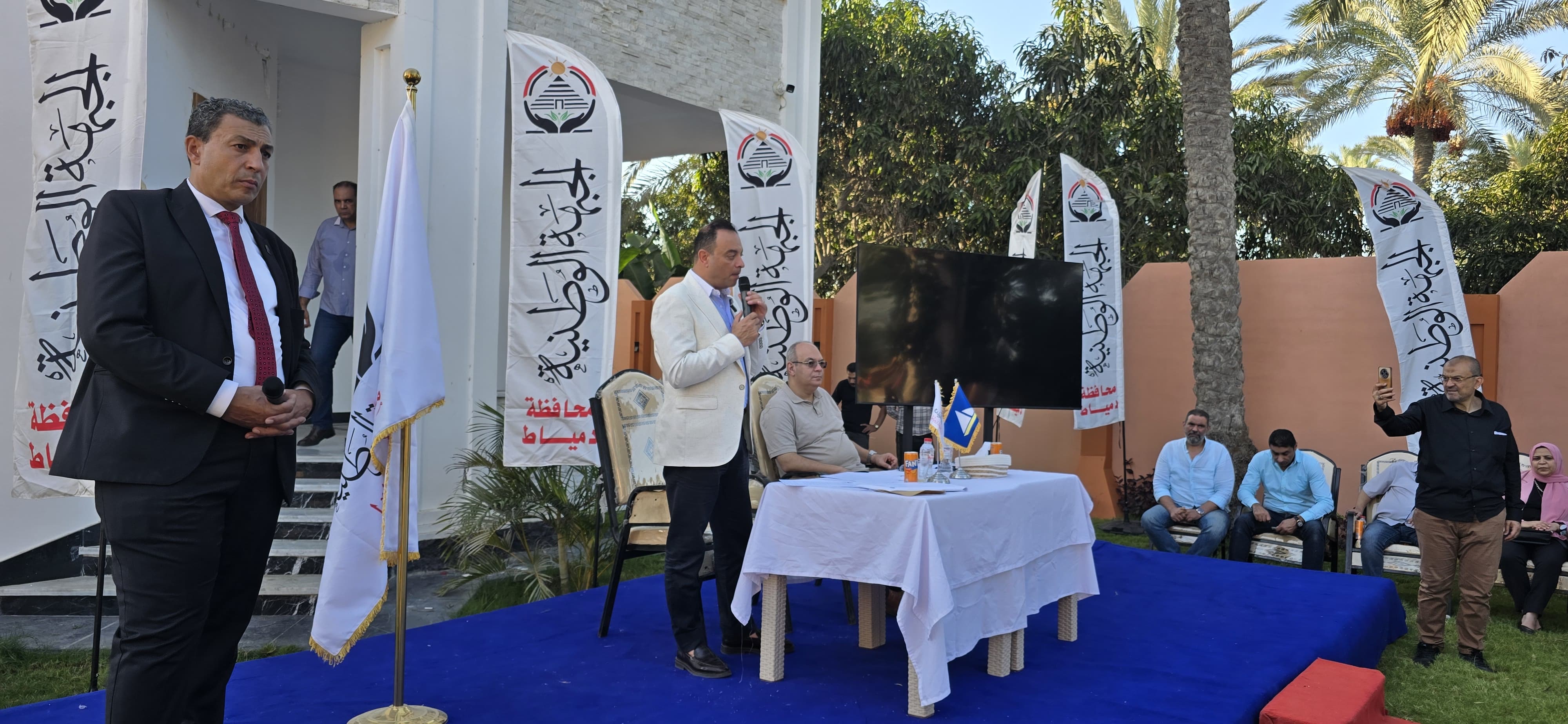 جانب من مؤتمر حزب الجبهة الوطنية بدمياط