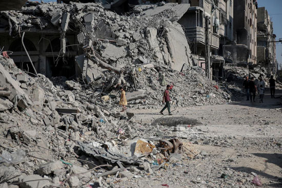 الدمار الكبير فى الممتلكات العامة والخاصة فى مخيم جباليا