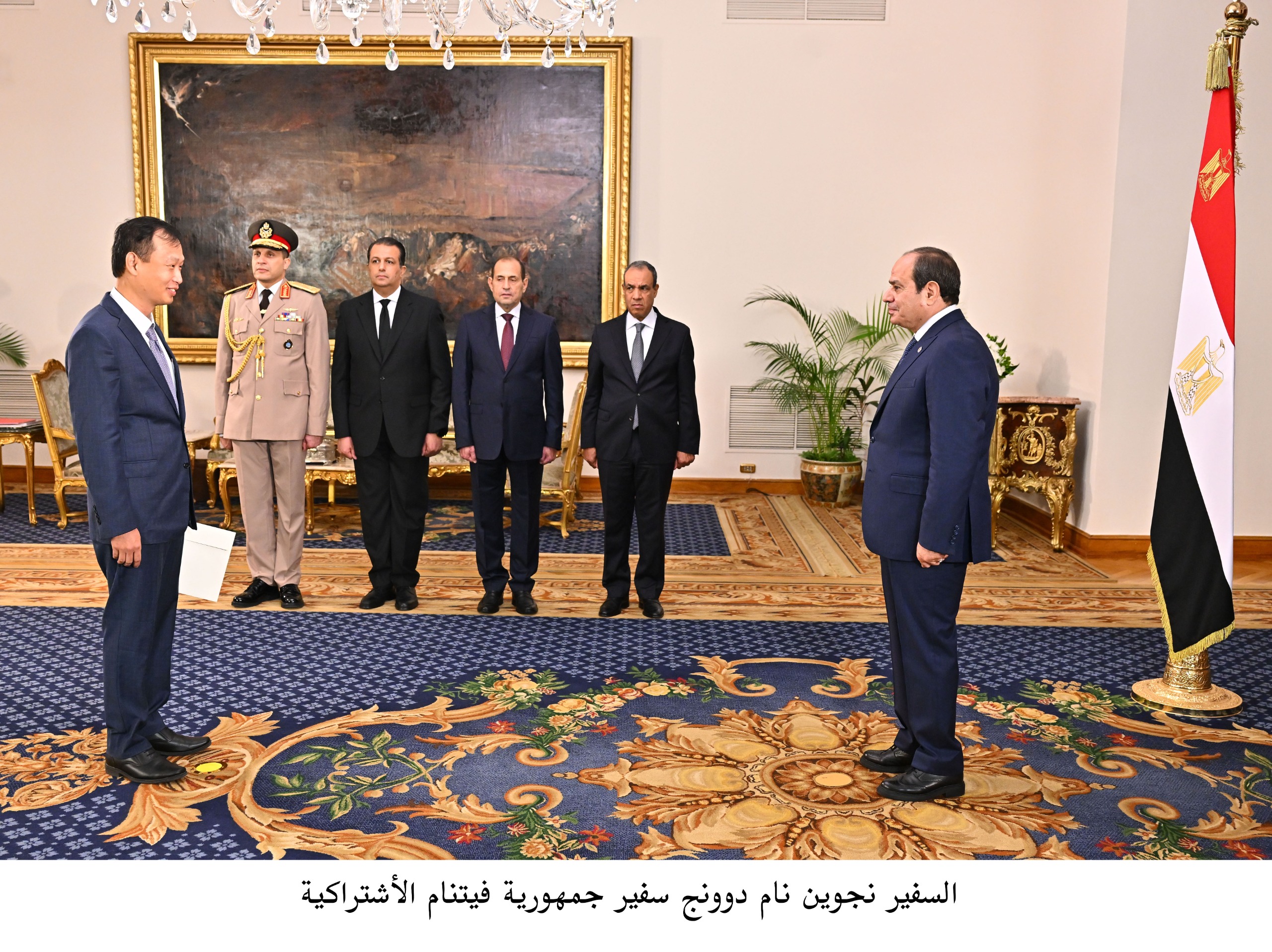 الرئيس السيسى يتسلم أوراق اعتماد 23 سفيرا  (6)