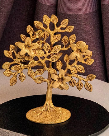 قطعة ديكور نحاسية على شكل شجرة الأمنيات