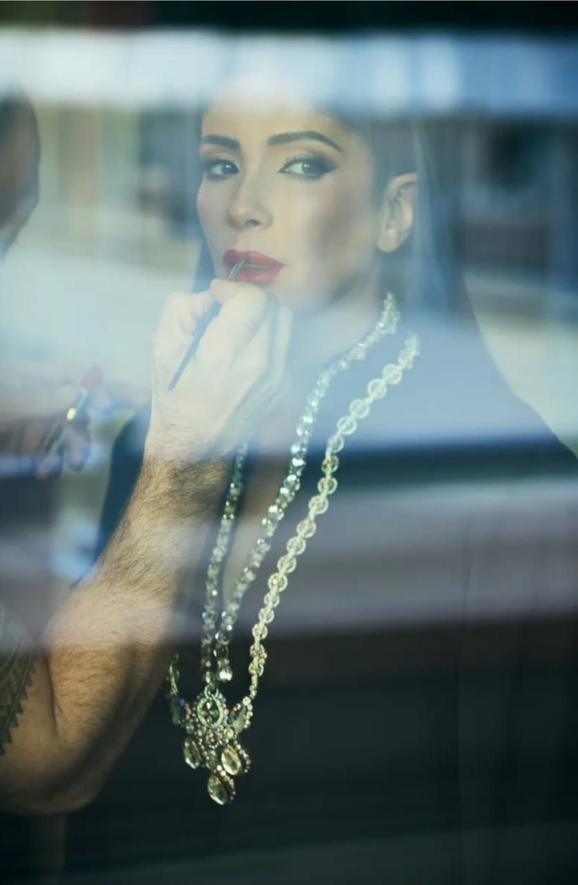 مني زكي اثناء التحضيرات