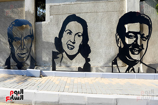 أعمال التطوير والتجميل في محيط المتحف