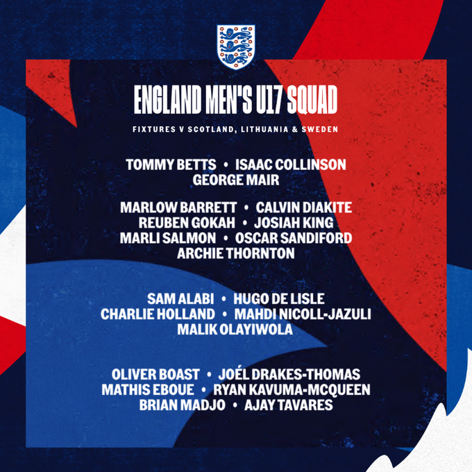 قائمة منتخب إنجلترا للشباب تحت 17 سنة قائمة منتخب إنجلترا للشباب تحت 17 سنة