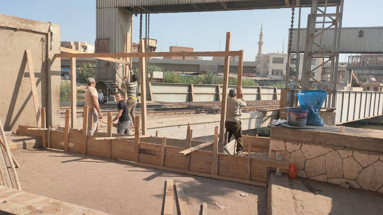 التجهيز لصب الخرسانة