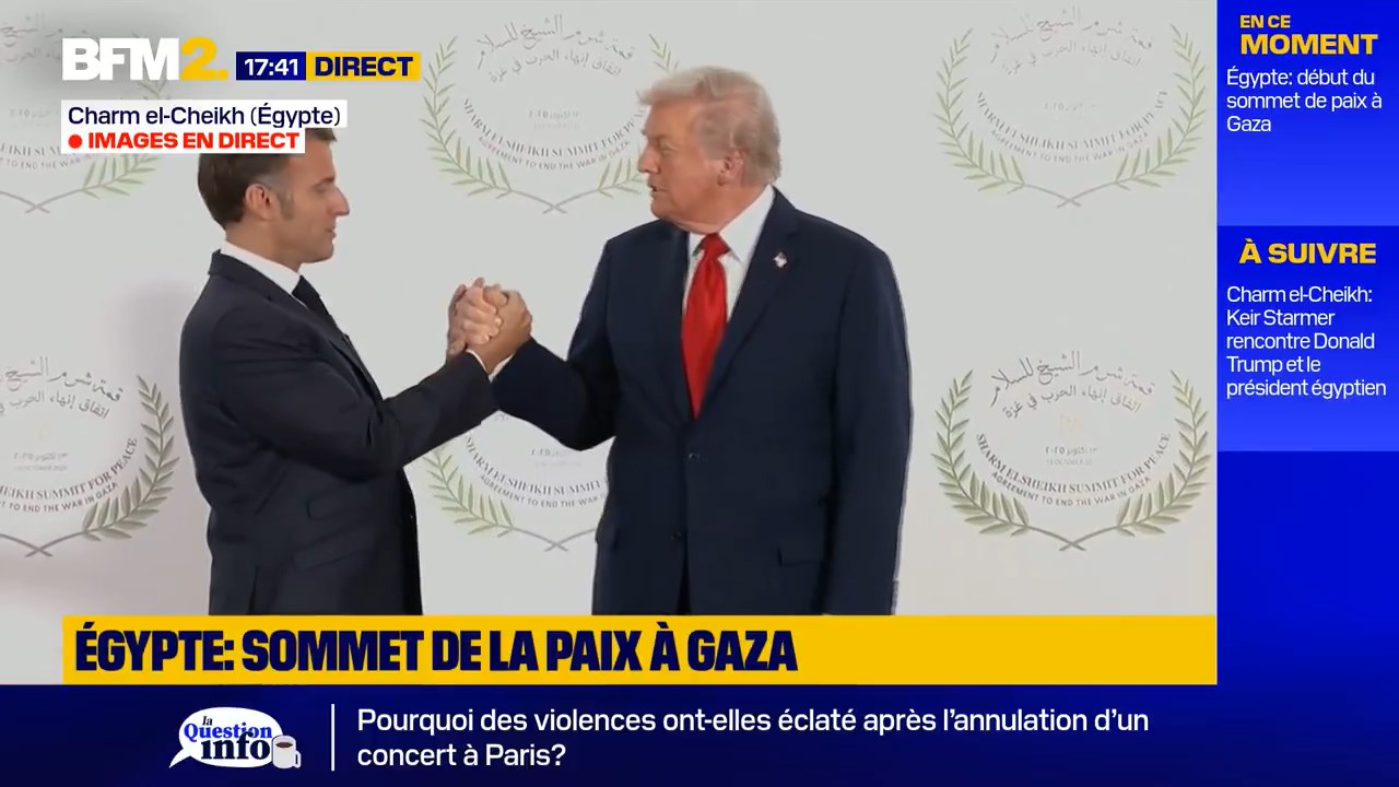 ترامب يثير الجدل بمصافحته الغريبة للرئيس ماكرون ترامب يثير الجدل بمصافحته الغريبة للرئيس ماكرون