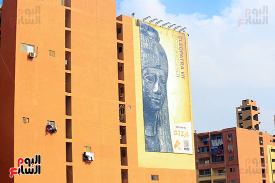 الطريق الدائري يتجمل بصور لملوك مصر القدماء الطريق الدائري يتجمل بصور لملوك مصر القدماء