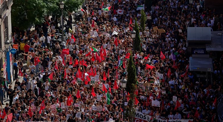 مظاهرات فى اسبانيا ضد اسرائيل 