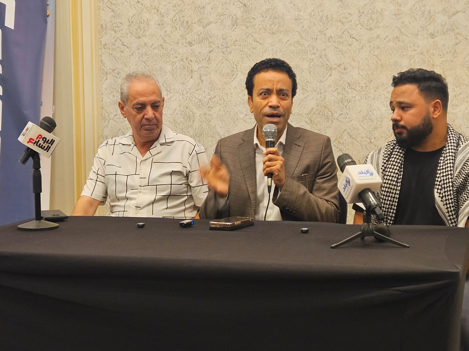 سامح حسين من ندورة فيلم استنساخ بمهرجان الاسكندرية