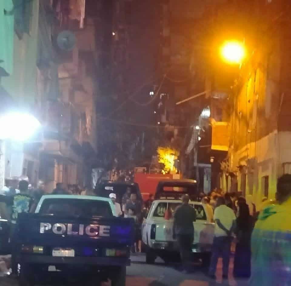 انهيار اسقف عقار قديم في الإسكندرية انهيار اسقف عقار قديم في الإسكندرية