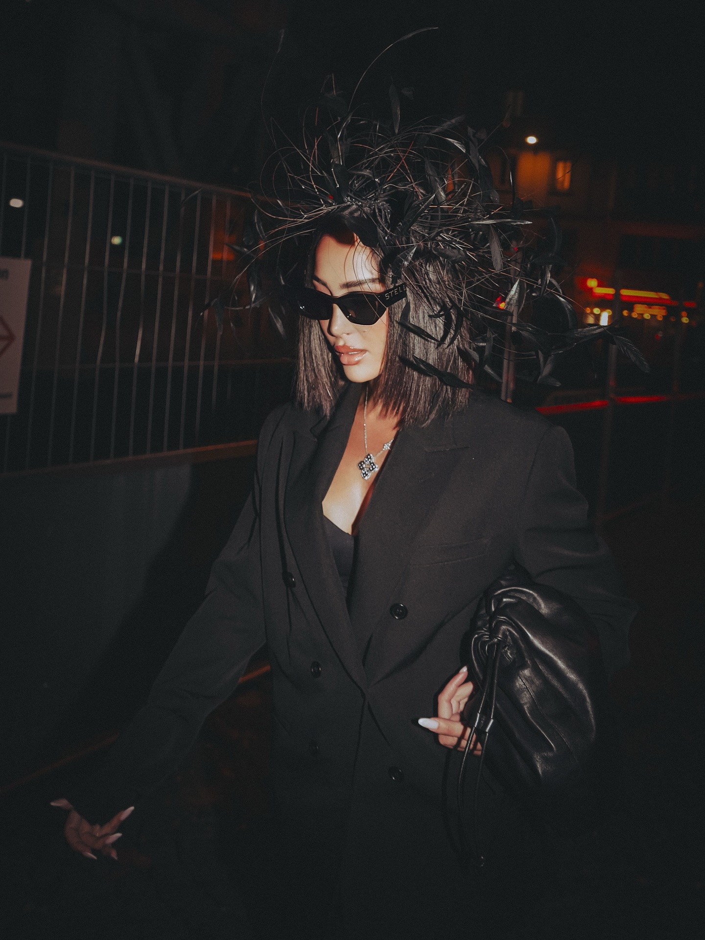 اطلالة بسمة بوسيل فى اسبوع الموضة بباربس