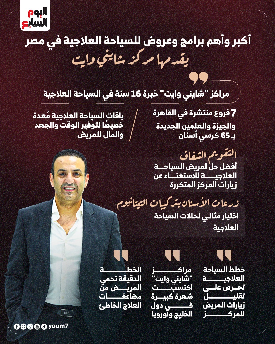 أكبر وأهم برامج وعروض للسياحة العلاجية في مصر يقدمها مركز شايني وايت أكبر وأهم برامج وعروض للسياحة العلاجية في مصر يقدمها مركز شايني وايت