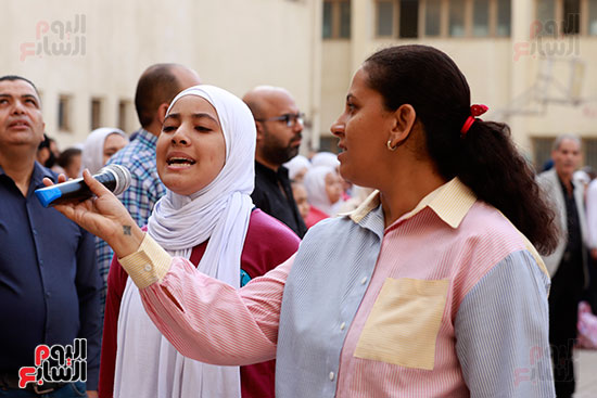 احتفالات الطلاب بالمتحف المصرى خلال طابور الصباح (26)