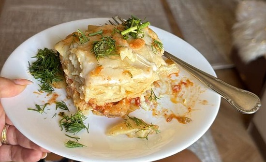 مكرونة بالجمبري بالوايت صوص