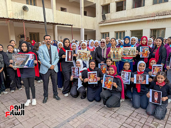 احتفالات الطلاب بالمتحف المصرى خلال طابور الصباح (39)