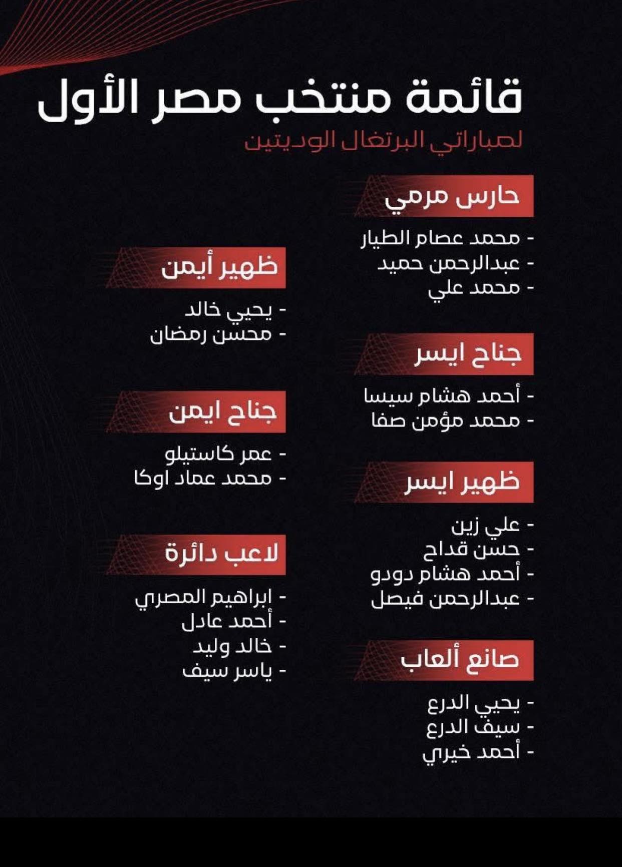 قائمة المنتخب قائمة المنتخب