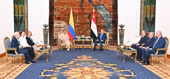 الرئيس السيسى يستقبل رئيس كولومبيا 1 الرئيس السيسى يستقبل رئيس كولومبيا 1