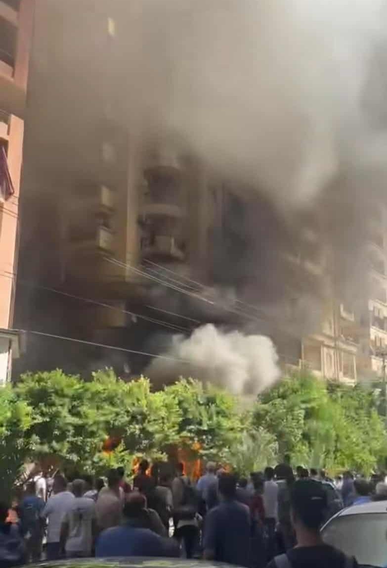 حريق كافية في الإسكندرية