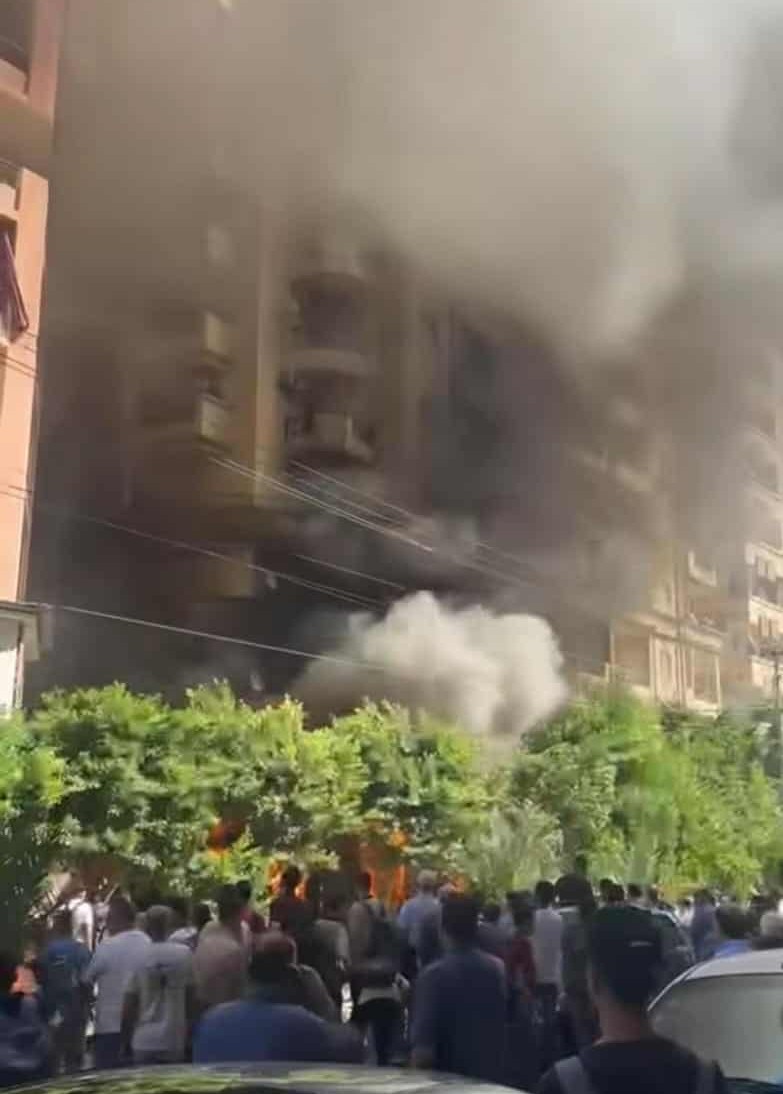 السيطرة علي حريق كافية في الإسكندرية