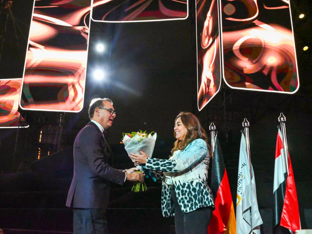 وزيرة التنمية المحلية تشهد احتفالية الجامعة الألمانية الدولية بتخريج دفعة طلاب جديدة (5)