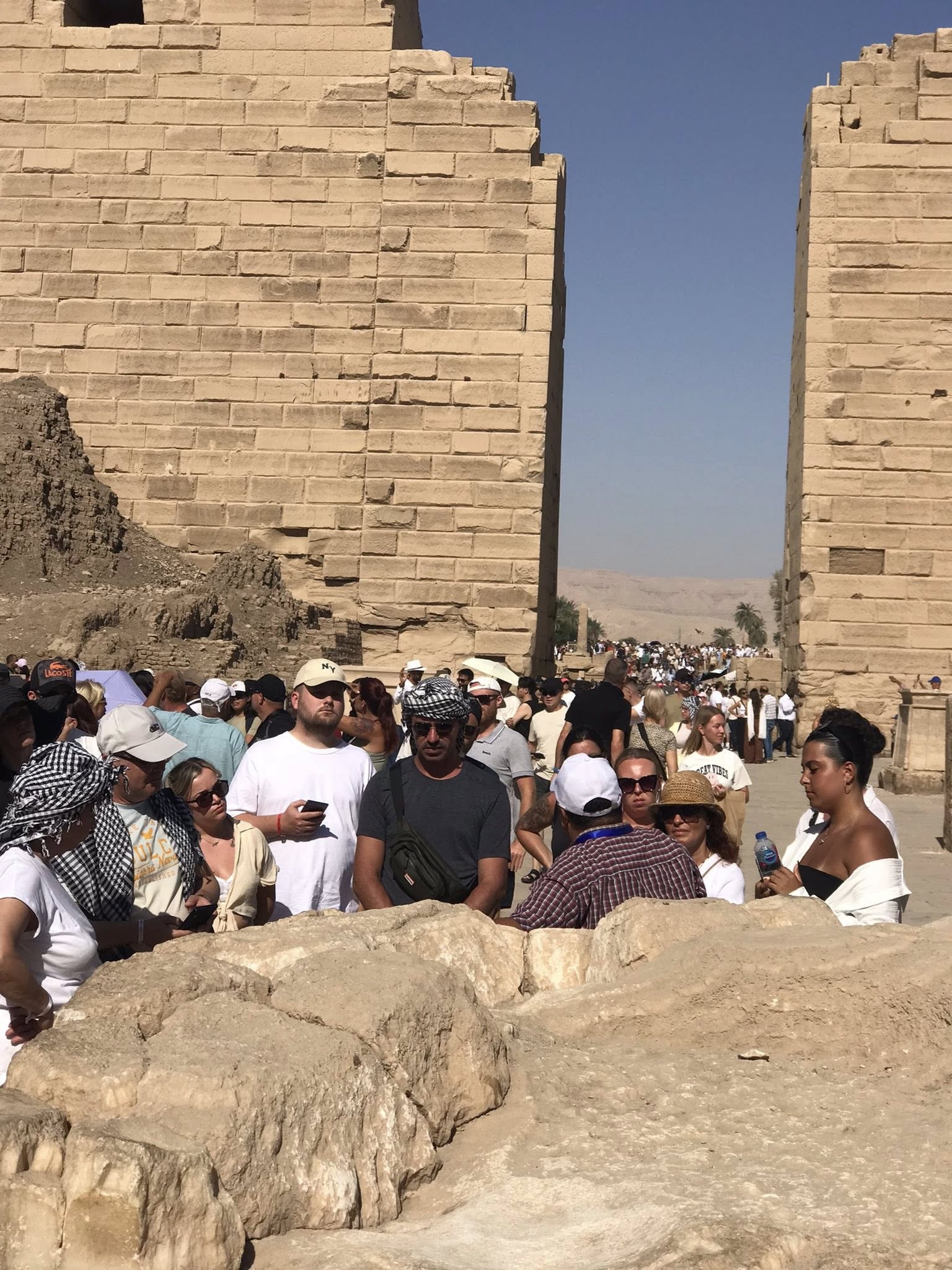 جانب من زيارات سياح العالم فى المعابد جانب من زيارات سياح العالم فى المعابد