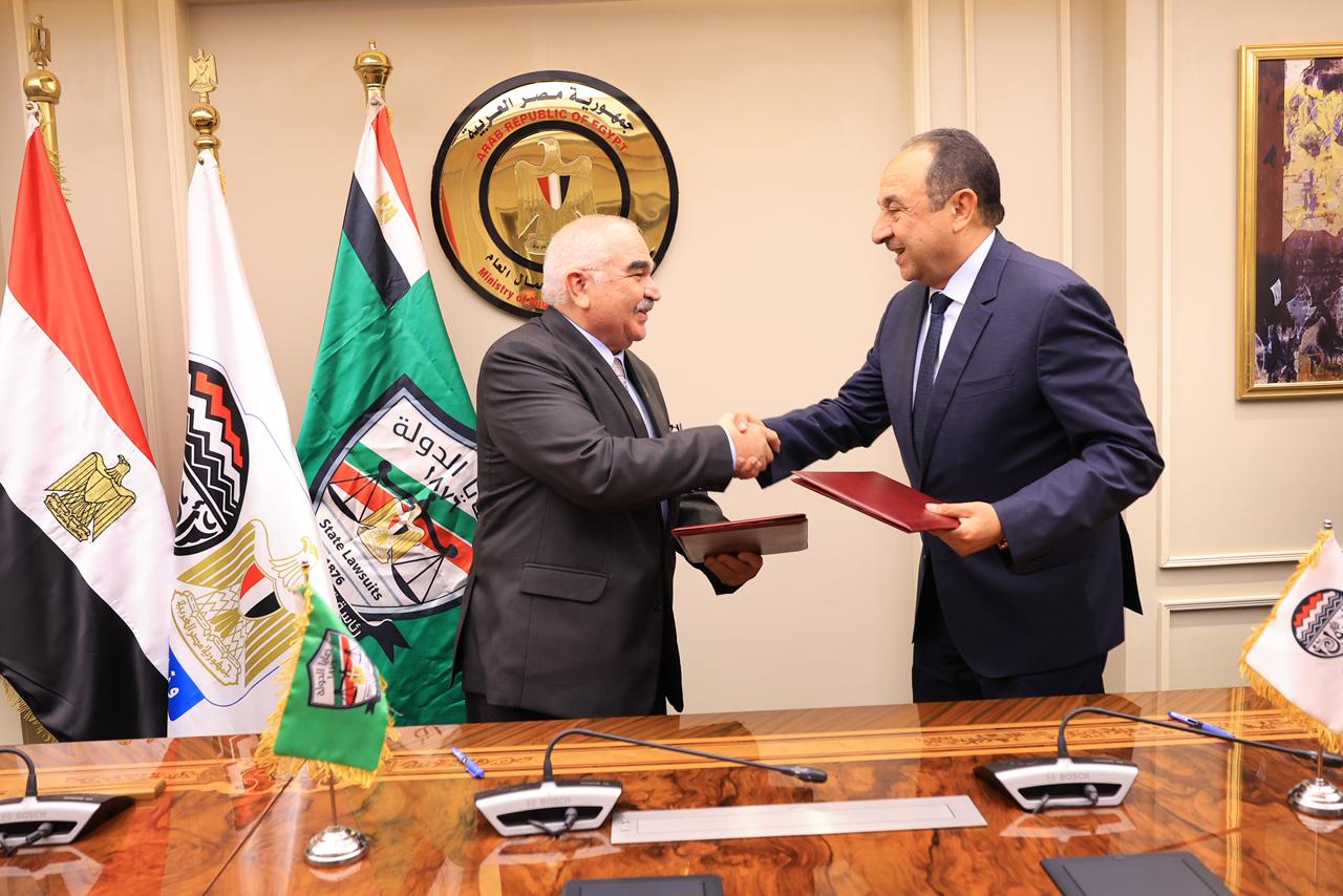 مراسم بروتوكول تعاون مشترك بين قضايا الدولة ووزارة قطاع الاعمال