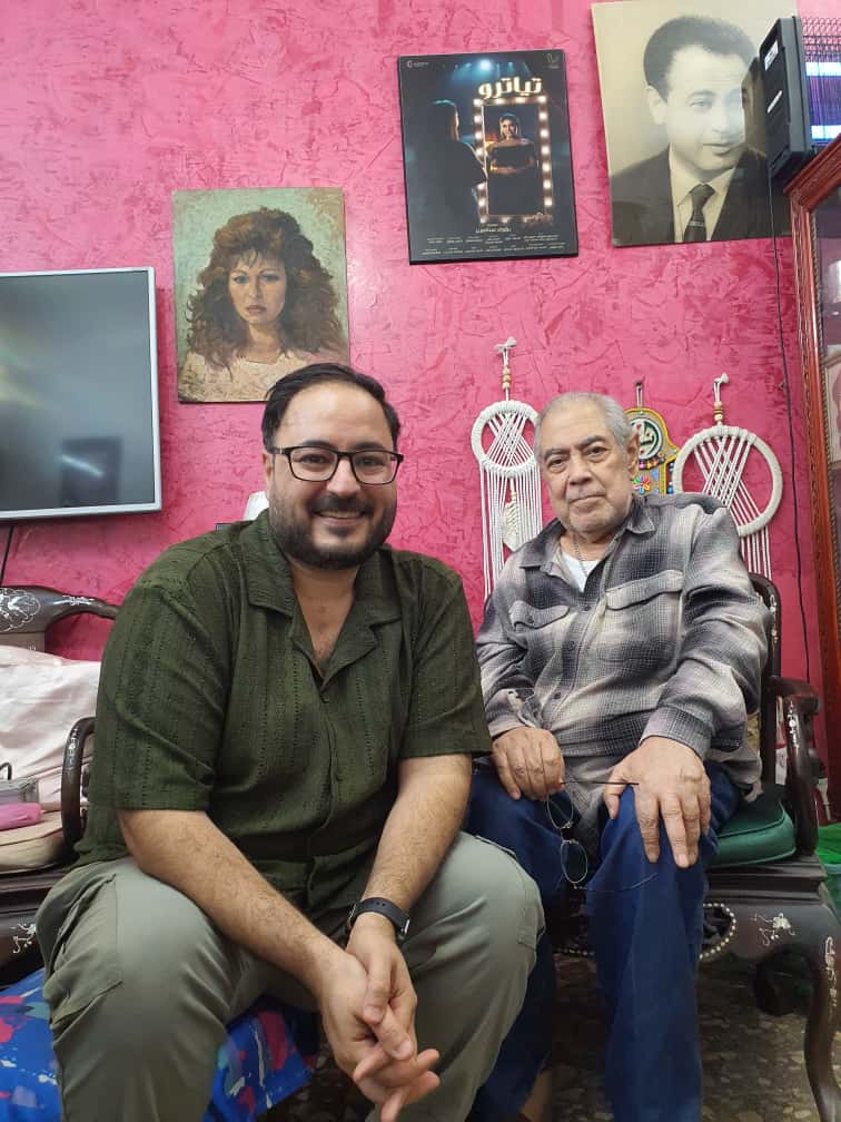 الفنان القدير صبري عبد المنعم مع الزملاء علي الكشوطي ومصطفى القصبي