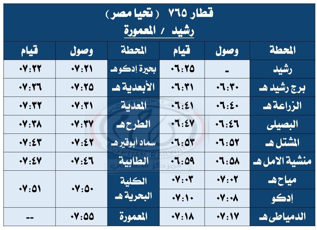تعديل مواعيد بعض القطارات (3)