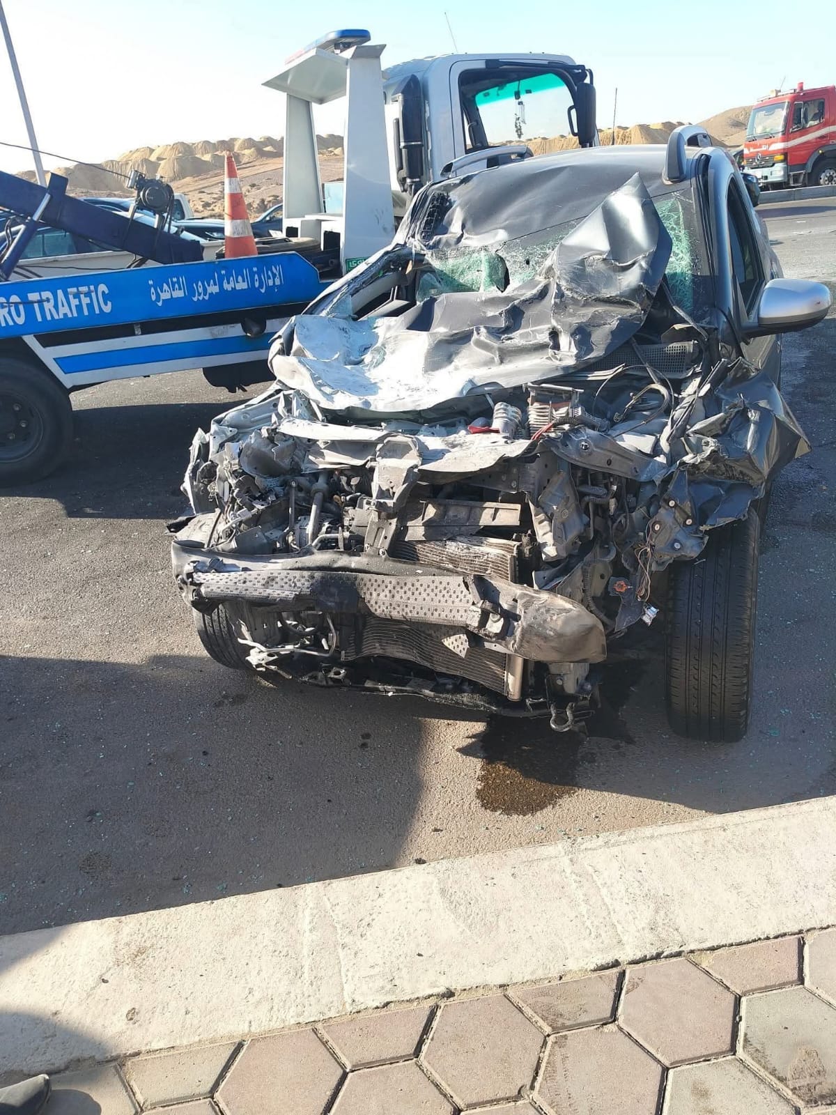 حادث تصادم سيارتين (3)