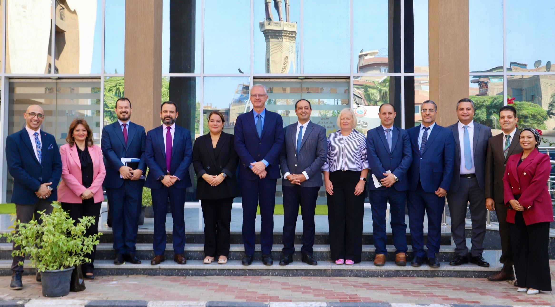 الدكتور عمرو عثمان و  ألكسيس جوزديل والوفد المرافق والكاتب الصحفى مدحت وهبه