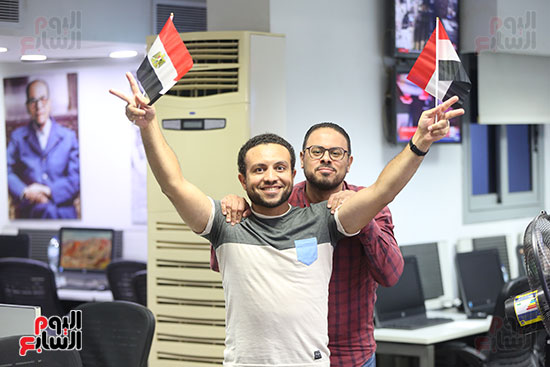 الزميل محمد جمعة والزميل إبراهيم حسان