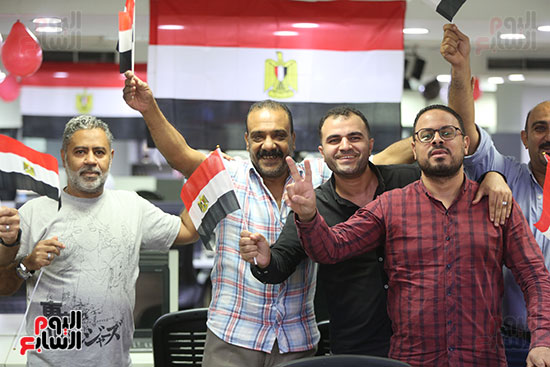 جانب من أجواء الفرحة بصالة التحرير