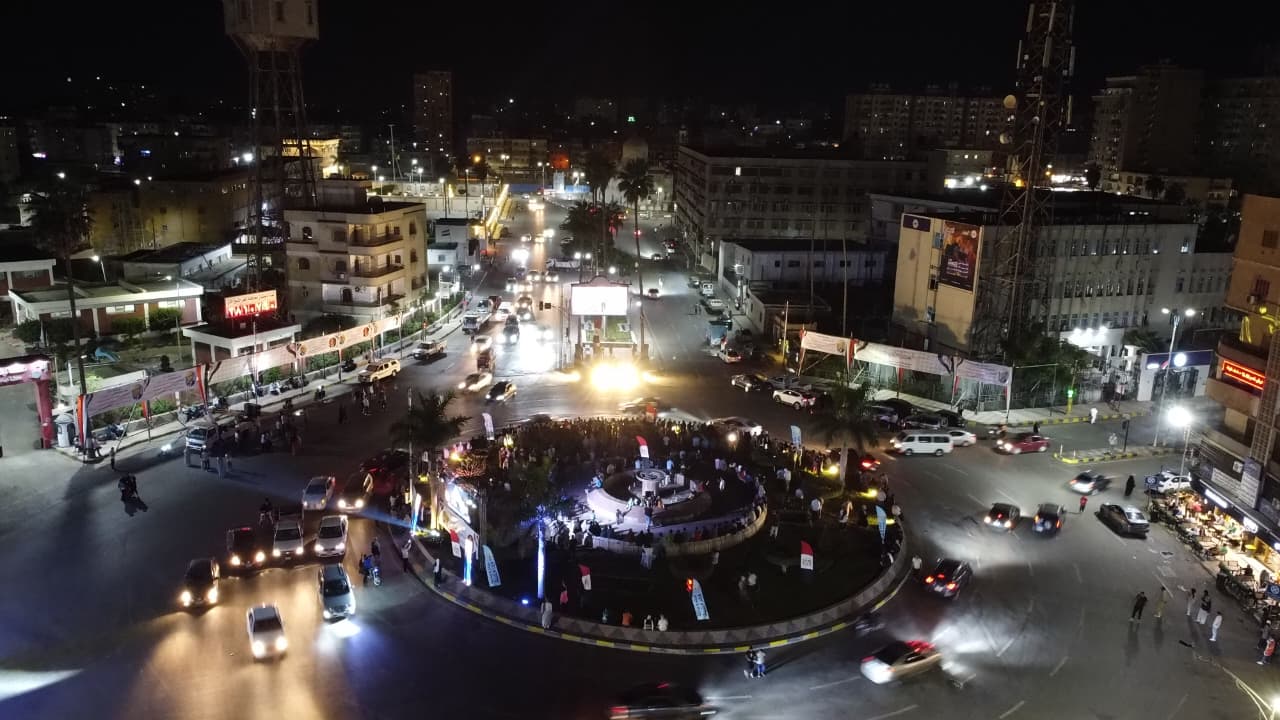 ميدان النصر لعرض شاشات افتتاح المعرض المصري الكبير ميدان النصر لعرض شاشات افتتاح المعرض المصري الكبير