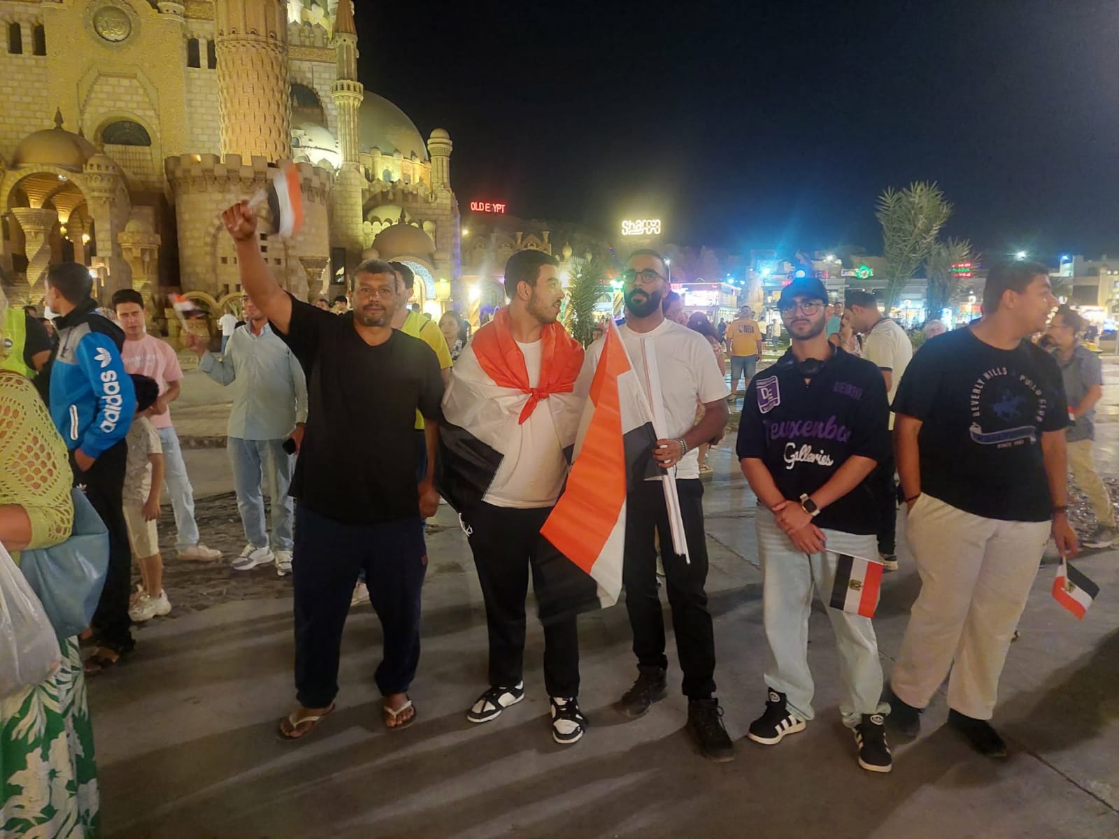 مشاهدة السائحون والمصريين لاحتفالية افتتاح المتحف المصري الكبير 