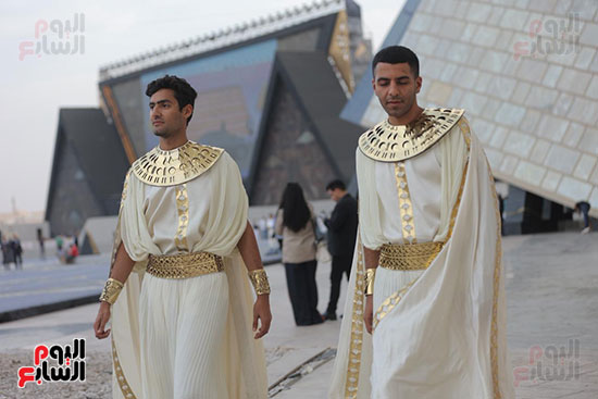 جانب من الاستعداد لافتتاح المتحف المصرى