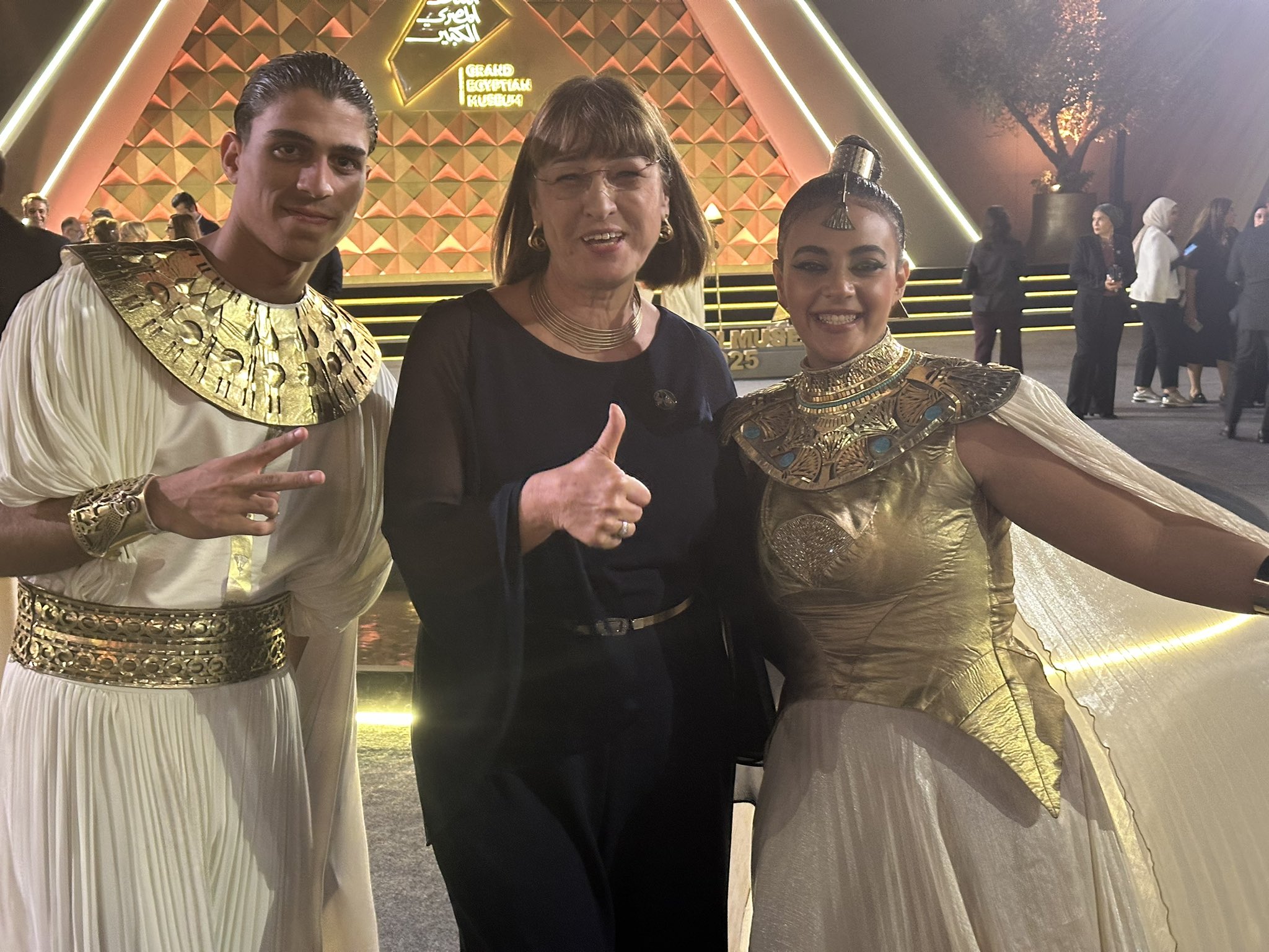 إيلينا بانوفا فى المتحف المصرى الكبير