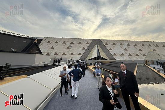 جانب من الاستعدادات الخاصة بفعاليات حفل افتتاح المتحف الكبير