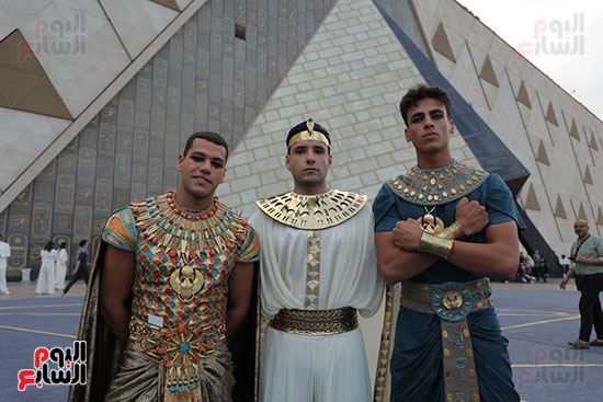 جانب من الاستعدادات بالمتحف المصرى الكبير