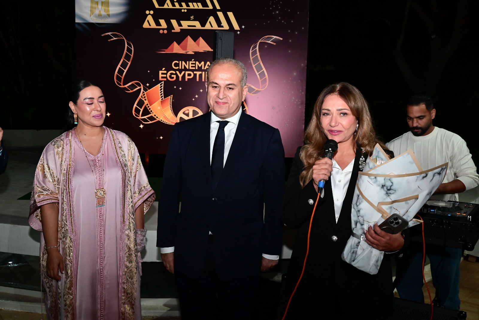 سفير مصر بالمغرب يحتفل بتكريم ليلى علوي في مهرجان الرباط الدولي لسينما المؤلف