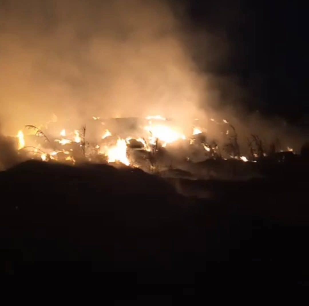 اشتعال النيران دون  معرفة الأسباب بقرية بسيدي سالم