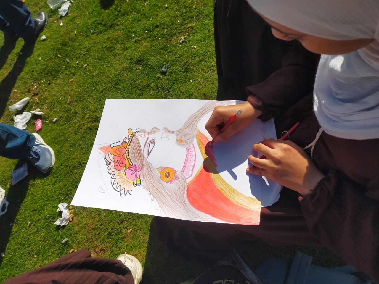 ابداع طالبة برسمه  متميزة