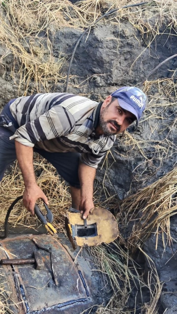 صيانة خط المياه الرئيسي المغذي لبلطيم