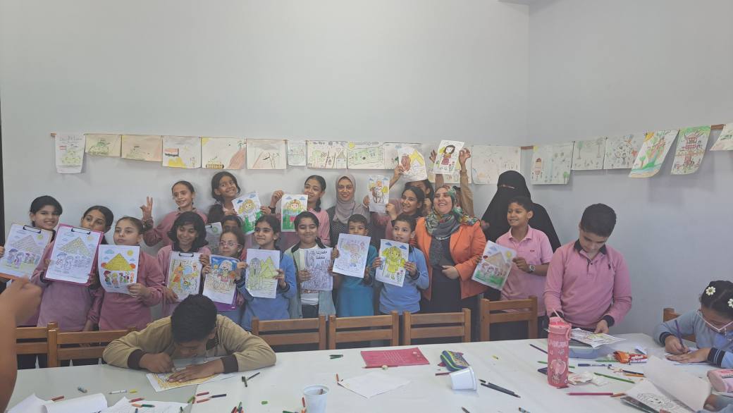 ابداعات الطالبات تعبيرا عن محتويات متحف كفر الشيخ